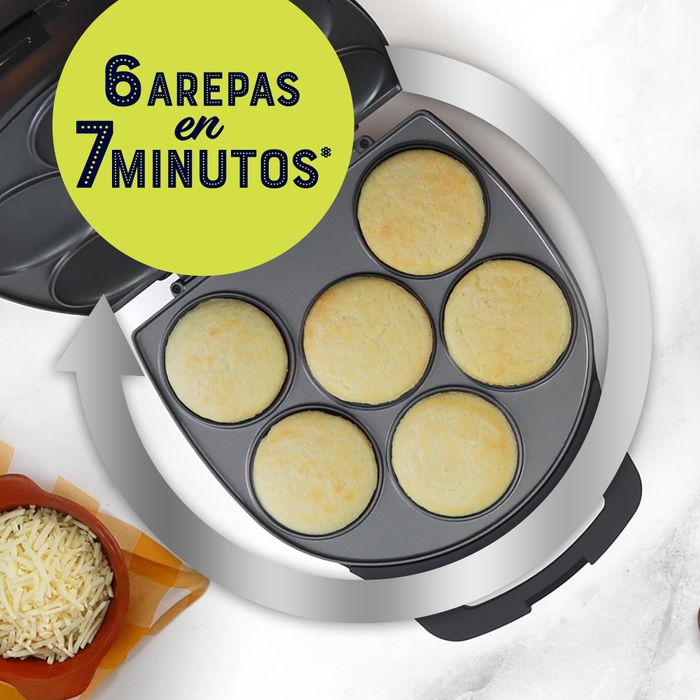 Tosty Arepa Oster®, ¡En solo 7 minutos! ⏰ Prepara hasta 6 deliciosas  arepas de forma sencilla y en poco tiempo. ¿Se te antoja? 🤤 Da click 🙌, By Oster