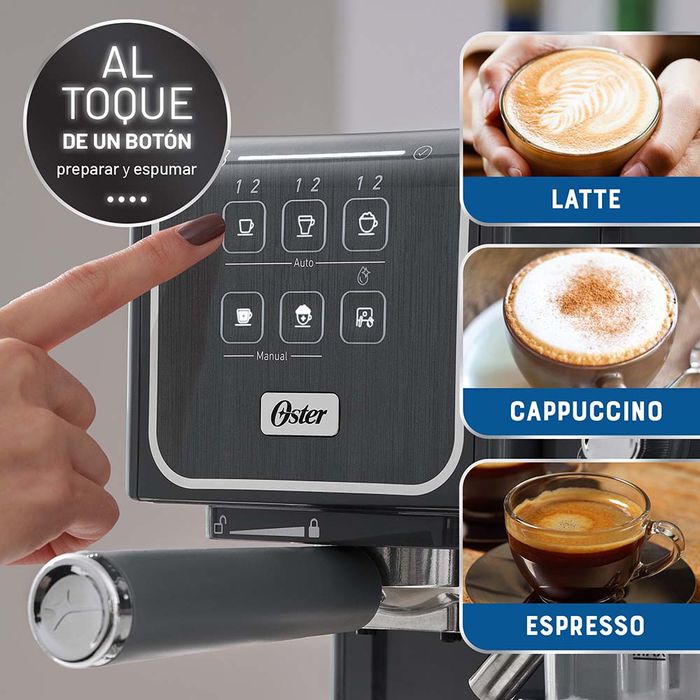 Café de grano molido o en cápsulas: Nueva cafetera PrimaLatte de Oster lo  resuelve con un botón