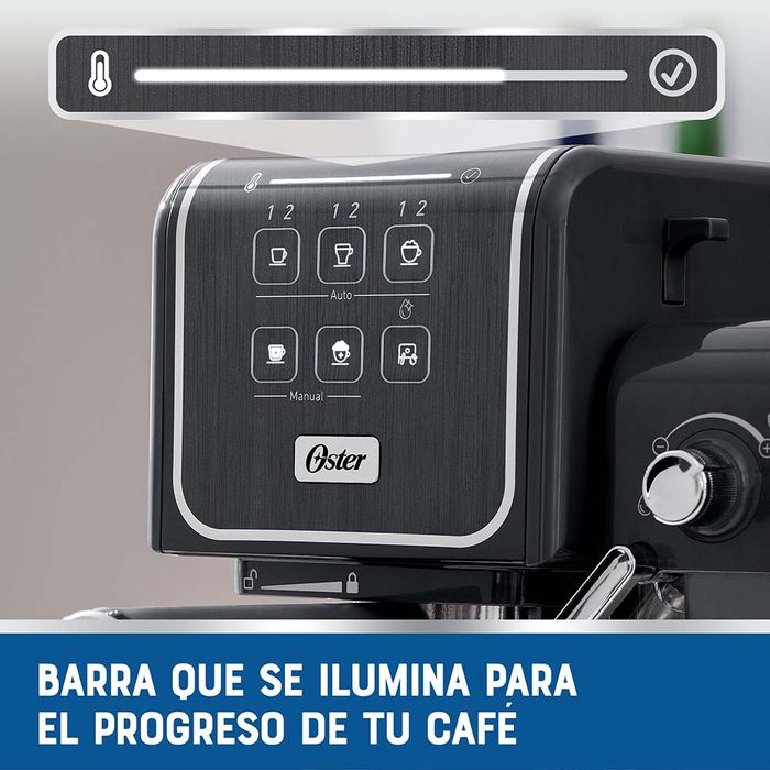 Cafetera Automática PrimaLatte™ Oster® con 19 Bares Acero Inoxidable  BVSTEM6701SS - Gaba Store Costa Rica