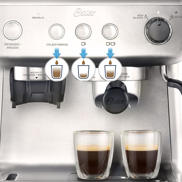 Cafetera Oster Programable de 8 tazas en Acero Inoxidable