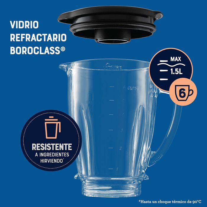 Licuadora Oster® con vaso de vidrio y control de perilla