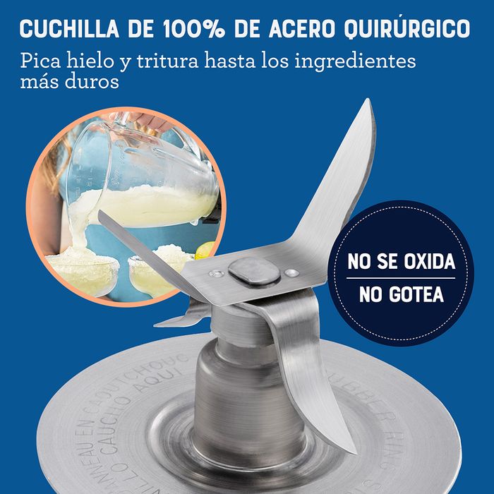 Licuadora Oster® con vaso de vidrio y 6 velocidades más pulso BLSTPEG-RPB