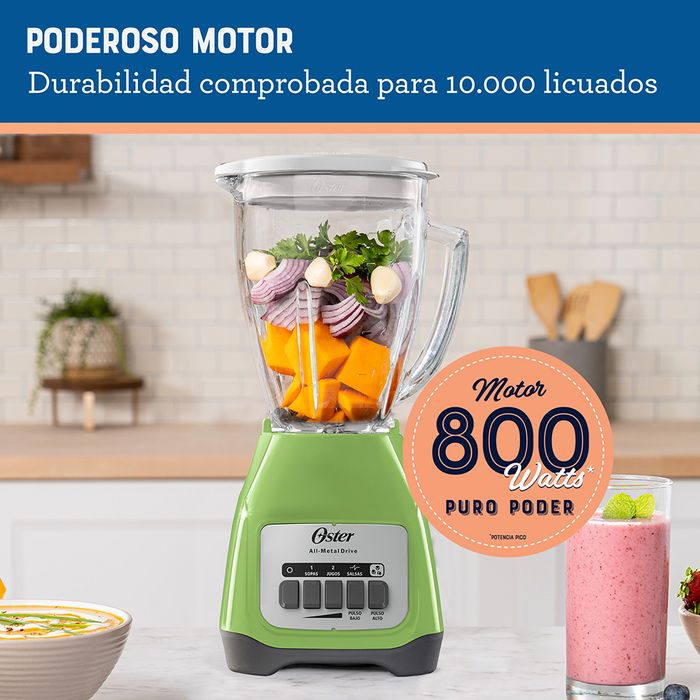 Batidora De Inmersion Licuadora Oster® Con Vaso De Vidrio Y